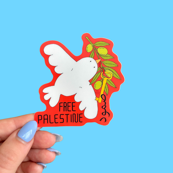 The Peach Fuzz | Free Palestine Sticker