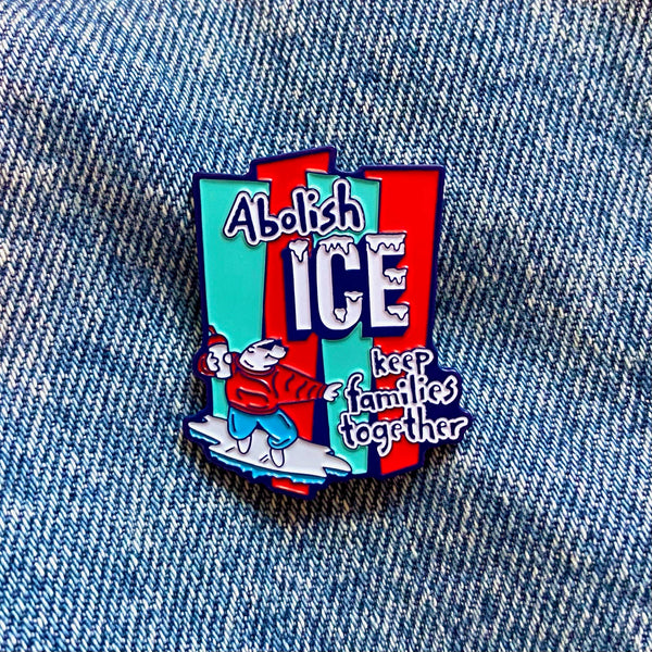 The Peach Fuzz | Abolish ICE Enamel Pin