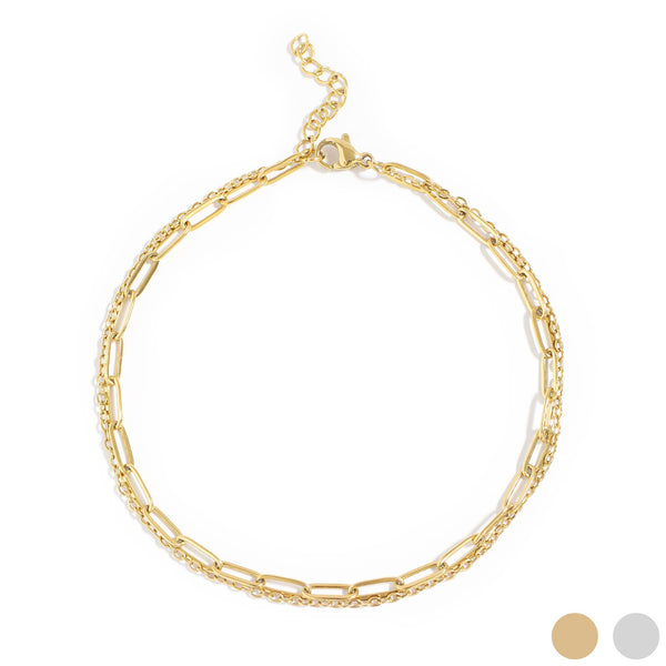 WJW | Loop and Paperclip Chain Anklet