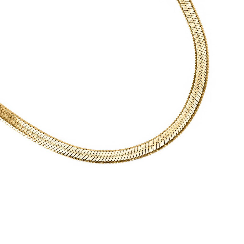 WJW | Steel Herringbone Chain Necklace