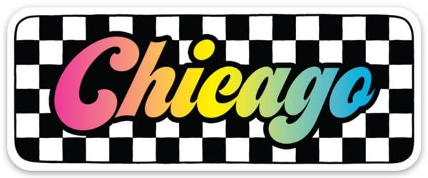 The Found | Chicago (Checkered) Die Cut Sticker