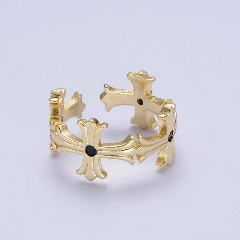 Aim Eternal | Religious Cross Textured Adjustable Ring
