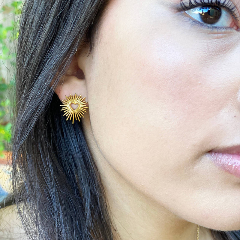 Mind's Eye Design | Open Heart Stud Earrings