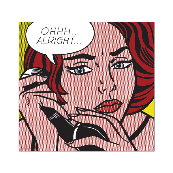Apply Stickers | Ohhh... Alright... by Roy Lichtenstein - Die-Cut Sticker