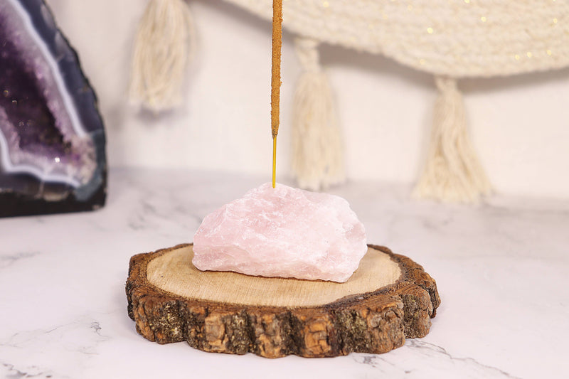 Natures Artifacts | Rose Quartz Incense Stick Holder