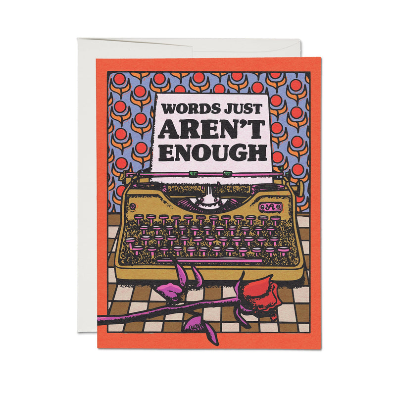 Red Cap Cards | Words Aren't Enough greeting card