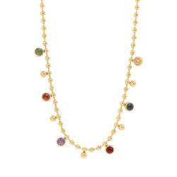 WJW |  Multicolor Beaded Charm Necklace