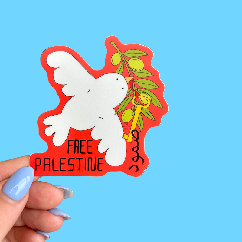 The Peach Fuzz | Free Palestine Sticker