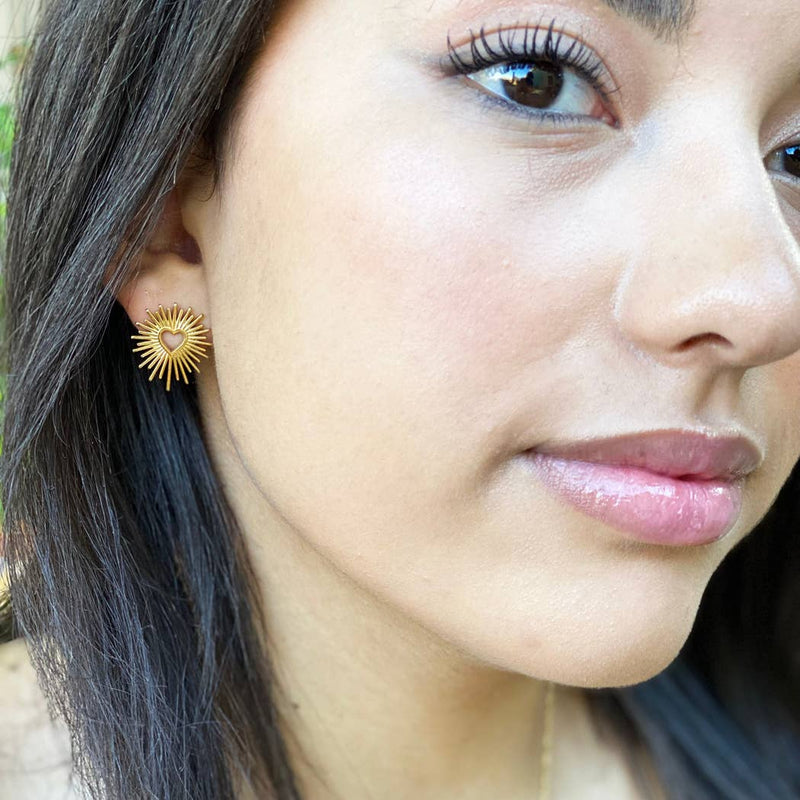 Mind's Eye Design | Open Heart Stud Earrings