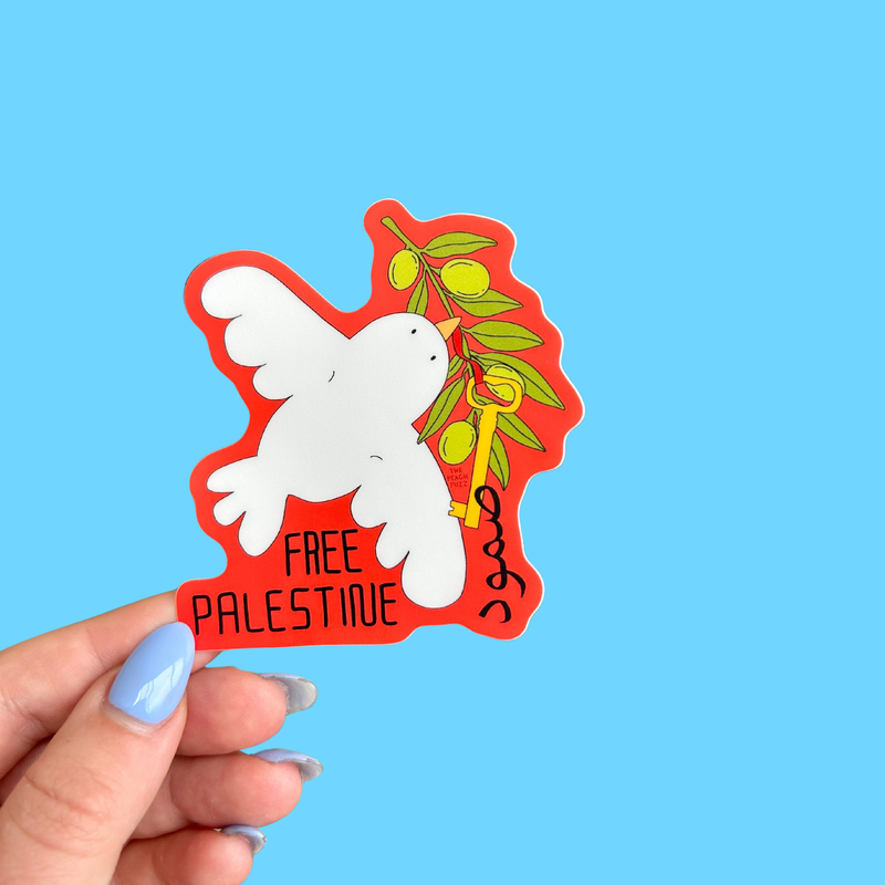 The Peach Fuzz | Free Palestine Sticker