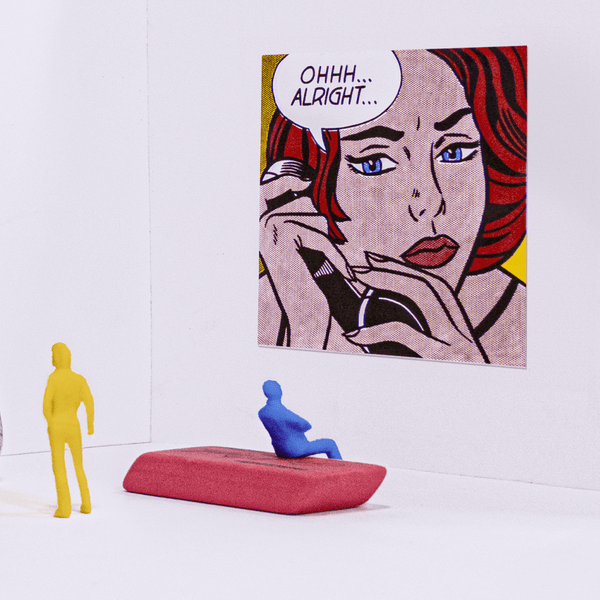 Apply Stickers | Ohhh... Alright... by Roy Lichtenstein - Die-Cut Sticker