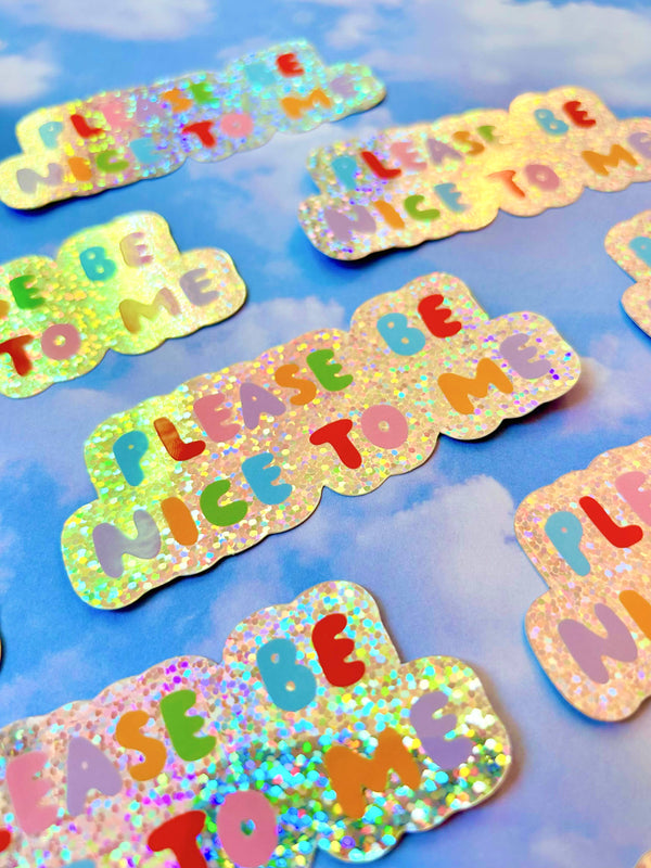 The Peach Fuzz | Please Be Nice To Me Sticker