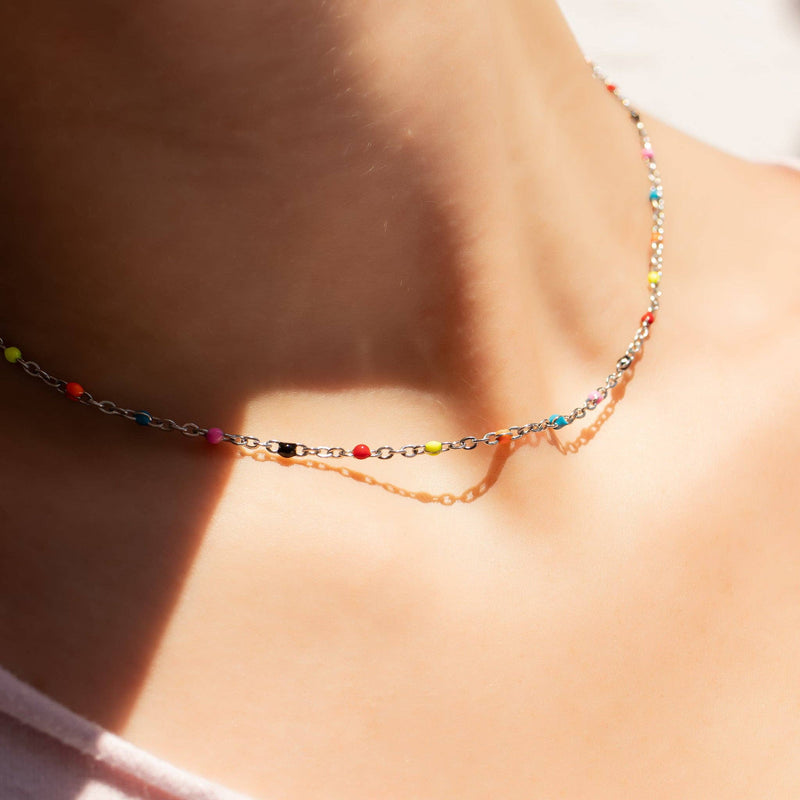 WJW | Multi Confetti Chain Necklace