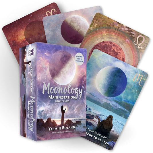 Moonology Manifestation Oracle: A 48-Card Moon Astrology Oracle Deck and Guidebook | Cards