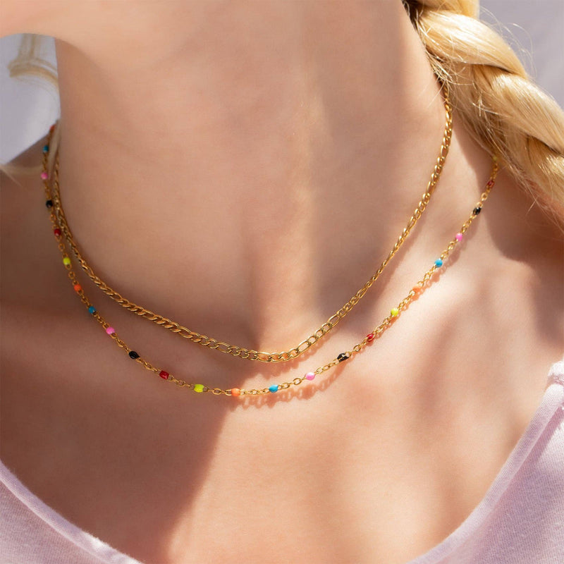 WJW | Multi Confetti Chain Necklace