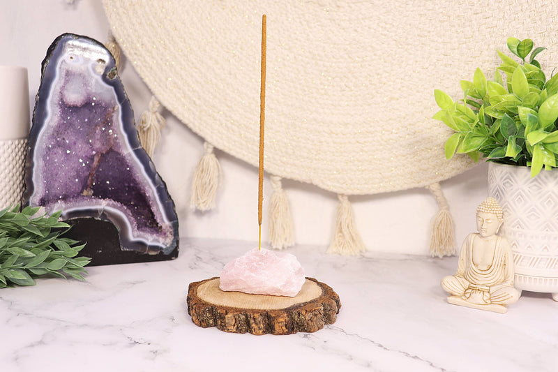 Natures Artifacts | Rose Quartz Incense Stick Holder