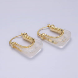 Aim Eternal | U-Shaped Rectangular Acrylic Earrings