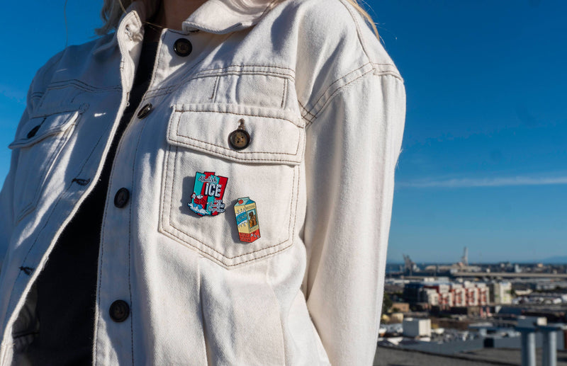 The Peach Fuzz | Abolish ICE Enamel Pin