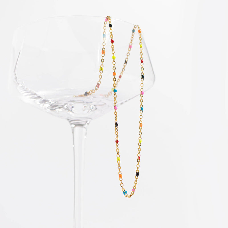 WJW | Multi Confetti Chain Necklace
