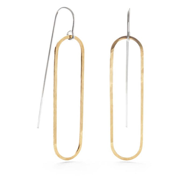 Mind's Eye Design | Geometric Threaders- Oval Earrings
