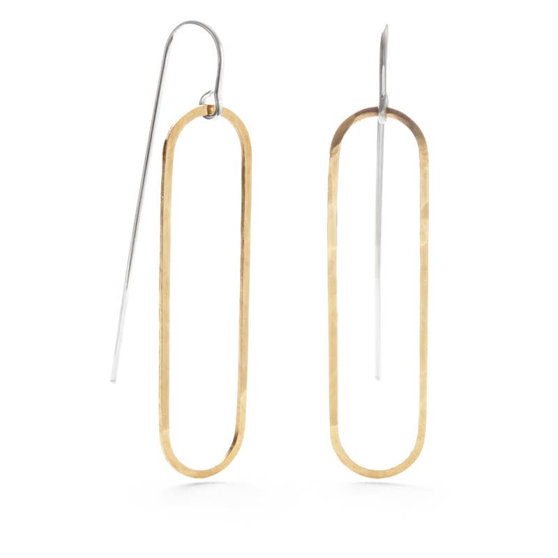 Mind's Eye Design | Geometric Threaders- Oval Earrings