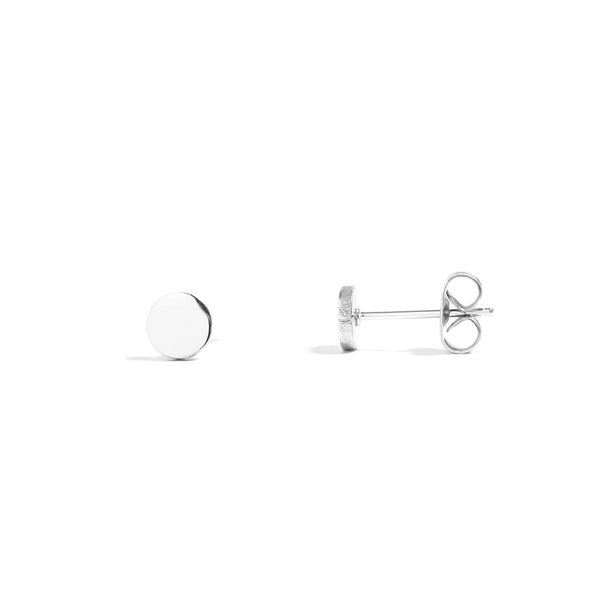 WJW | Stainless Steel Round Stud Earrings