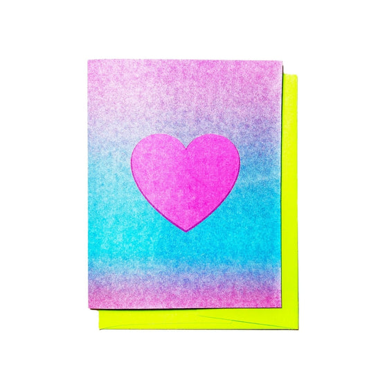 Next Chapter | Gradient Heart - Risograph Greeting Card