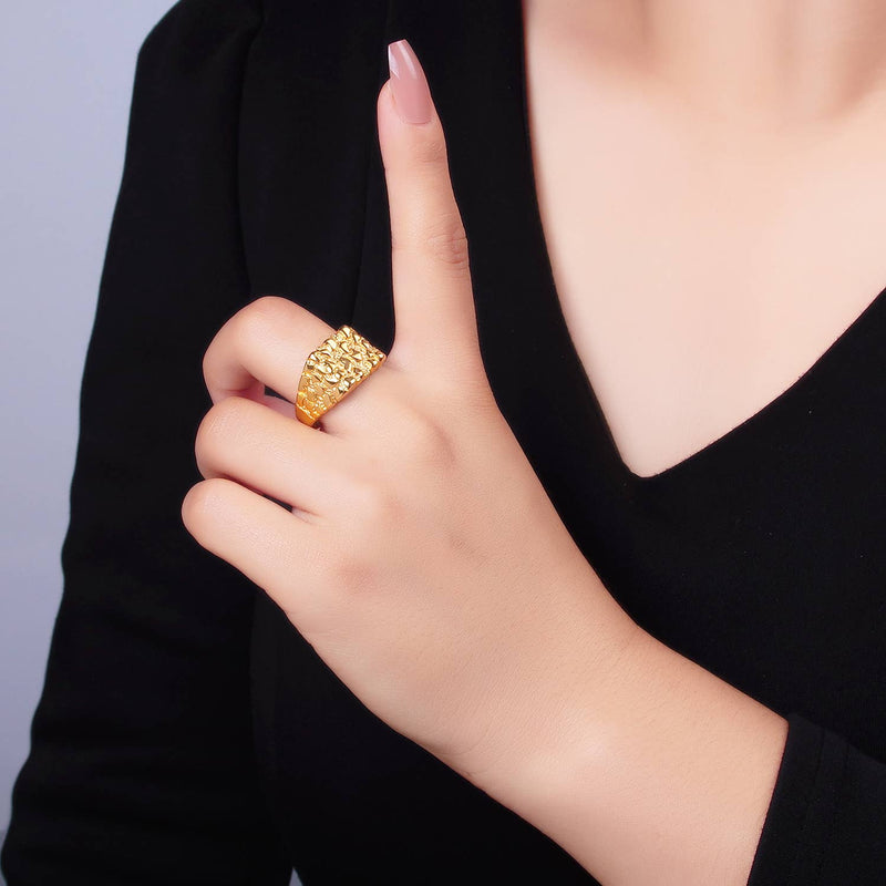 Aim Eternal | Textured Statement Signet Ring