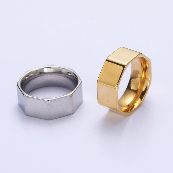 Aim Eternal | Stainless Steel Octagonal Minimalist Band Ring