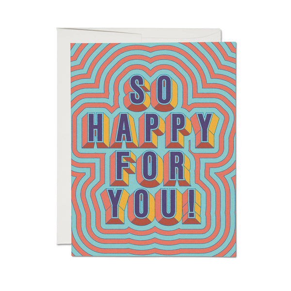 Red Cap Cards | Happy For You Greeting Card