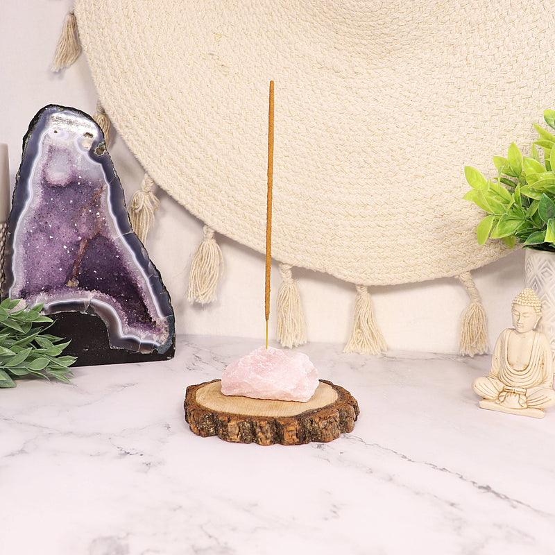 Natures Artifacts | Rose Quartz Incense Stick Holder