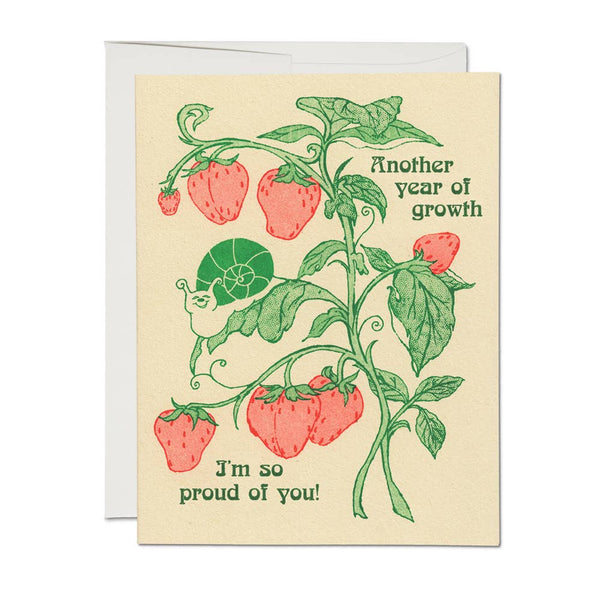 Red Cap Cards | Another Year of Growth Greeting Card