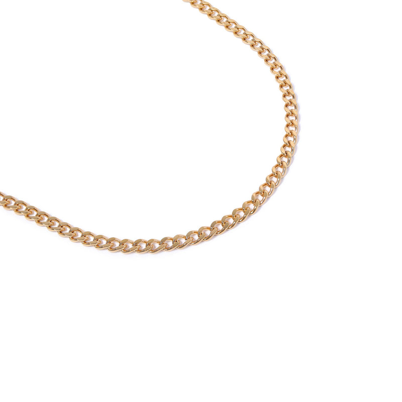 WJW | Stainless Steel Gold Curb Chain Necklace