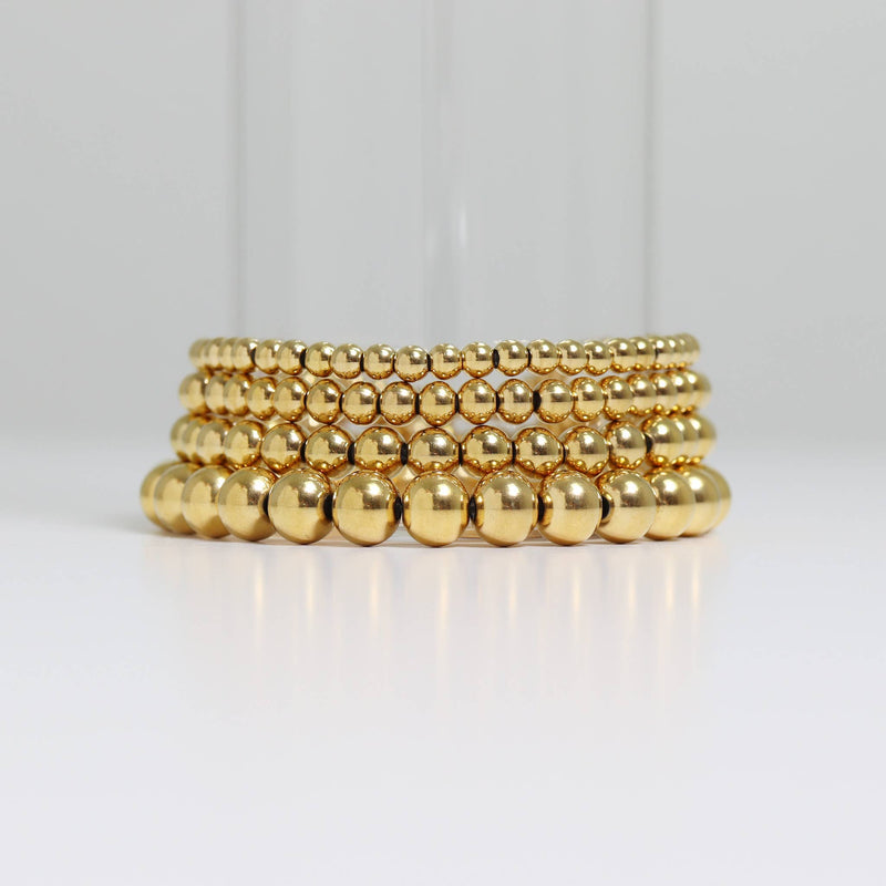 WJW | Gold Beaded Stretch Bracelet