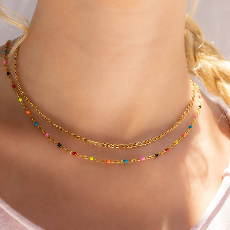 WJW | Multi Confetti Chain Necklace