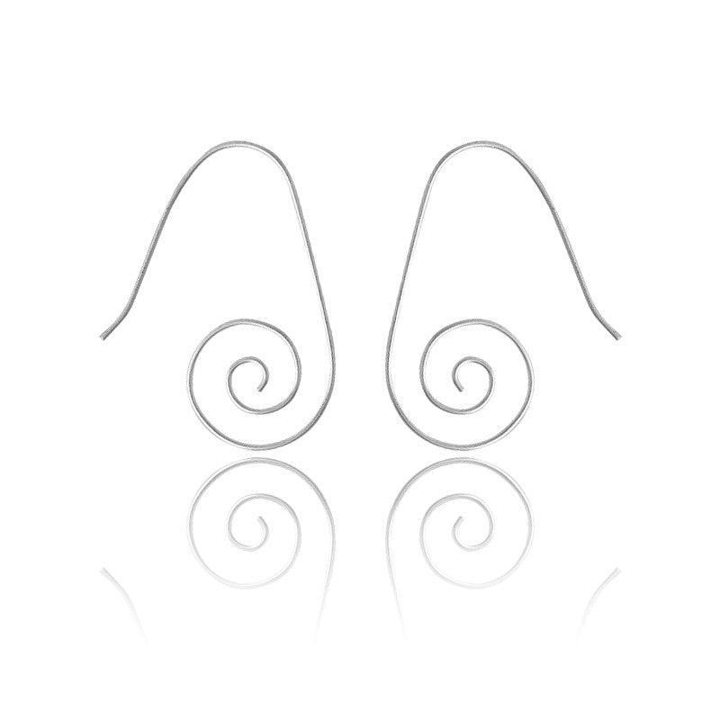Classic of NY | Sterling Silver Hook Swirl Earring