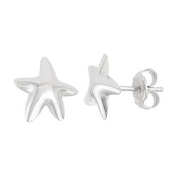 Classic of NY | Sterling Silver Shiny Starfish Stud Earrings