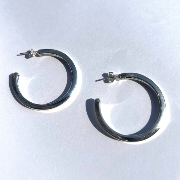 AJ Exports | Sterling Silver Stud Hoop Earrings