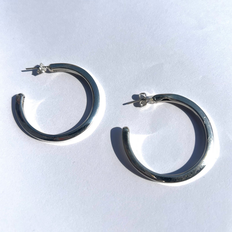 AJ Exports | Sterling Silver Stud Hoop Earrings