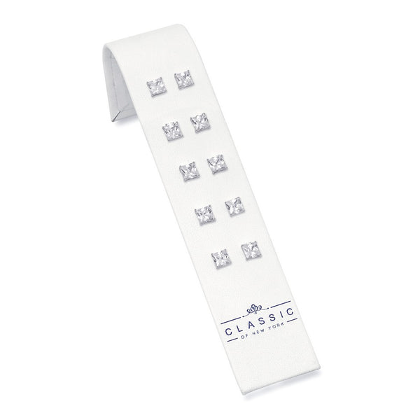 Classic of NY | Sterling Silver 6MM Square CZ Studs