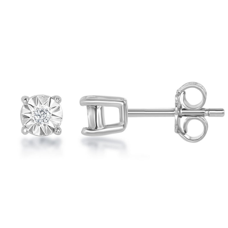 Classic of NY | Sterling Silver Diamond Studs