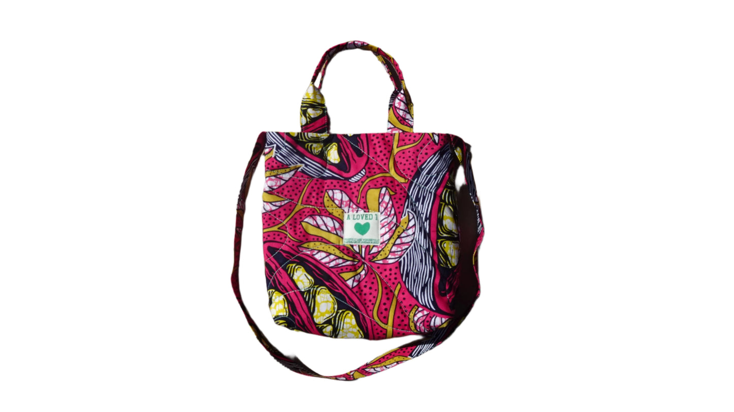 A Loved 1 | Wax Print Quilted Tote Bag