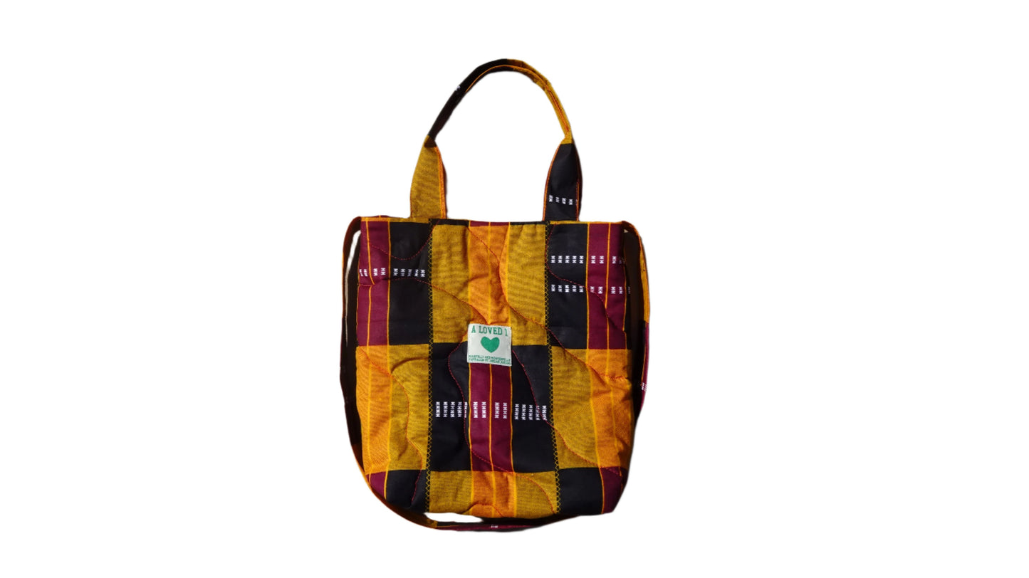 A Loved 1 | Wax Print Quilted Tote Bag