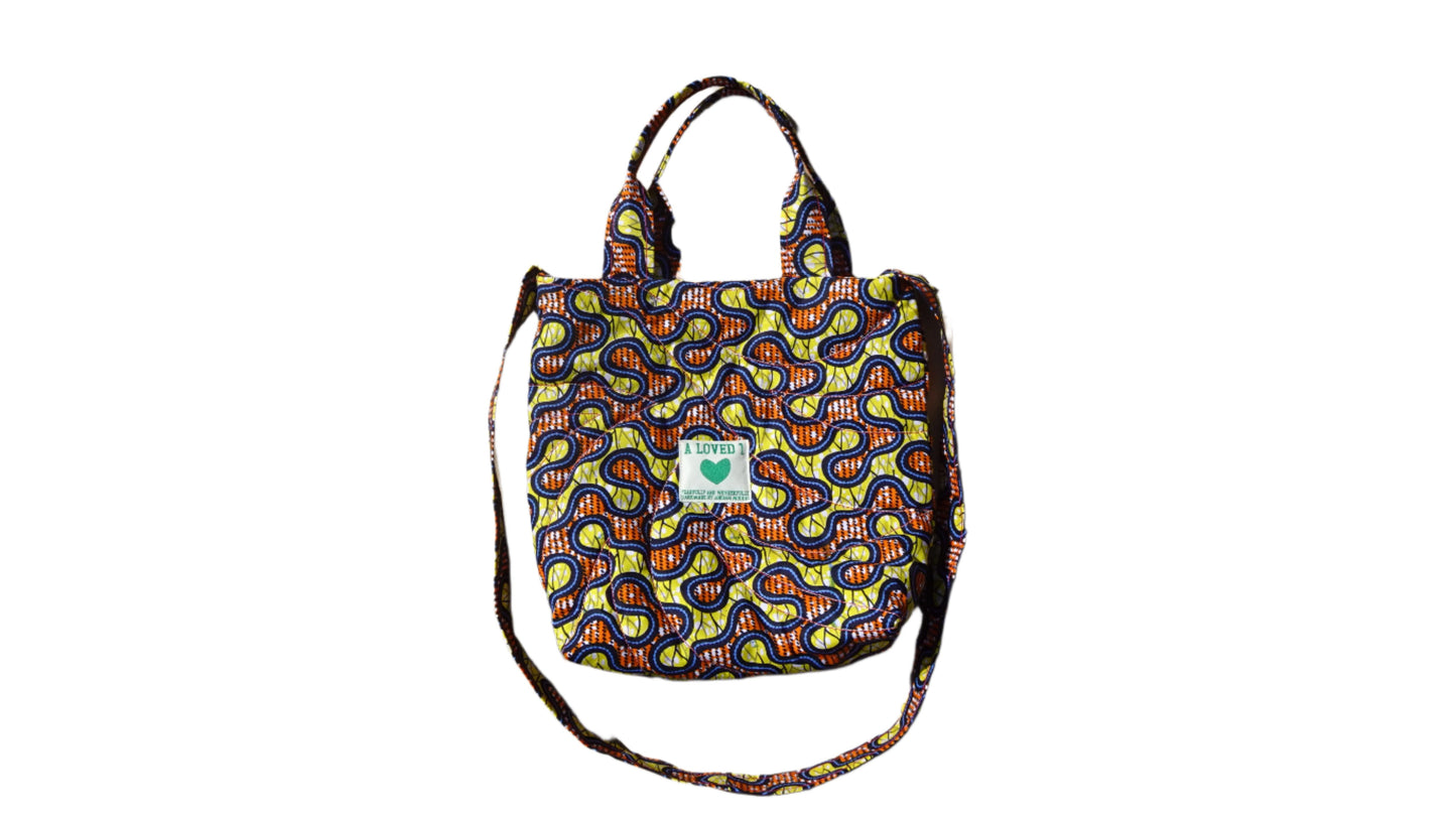 A Loved 1 | Wax Print Quilted Tote Bag