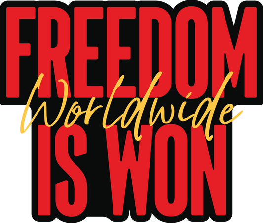 Freedom is Won Hard Enamel PIn