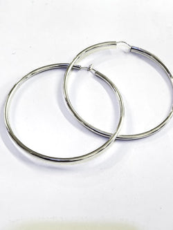 AJ Exports | Sterling Silver  Closed Back Hoop Earrings