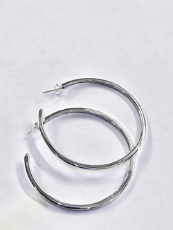 AJ Exports | Sterling Silver High Polish Stud Hoop Earrings
