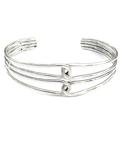 AJ Exports |  Sterling Silver High Polish Wire Loop Open Cuff Bracelet