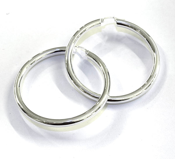 AJ Exports | Sterling Silver 5mm High Polish Hoop Earrings