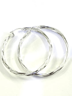 AJ Exports | Sterling Silver Twisted Hoop Earrings